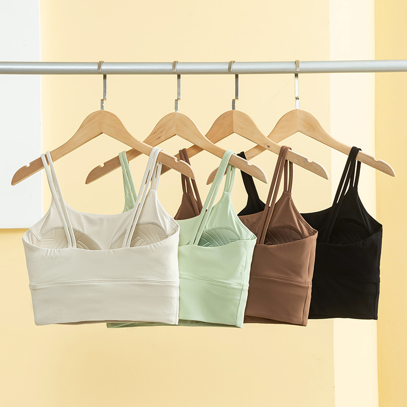 Crop Top Crochet - Reggiseno Sportivo Senza Cuciture da Donna,